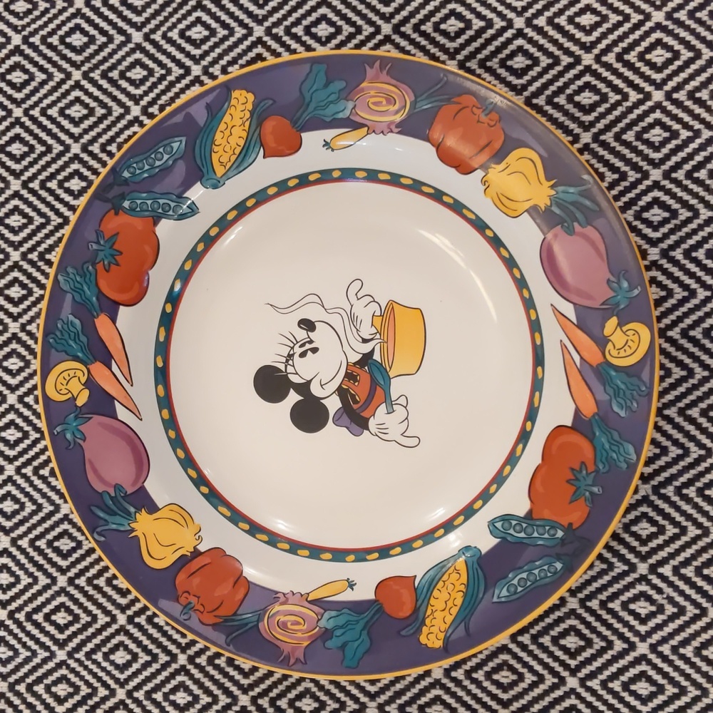 TWO Disney Minnie Mouse shallow bowls